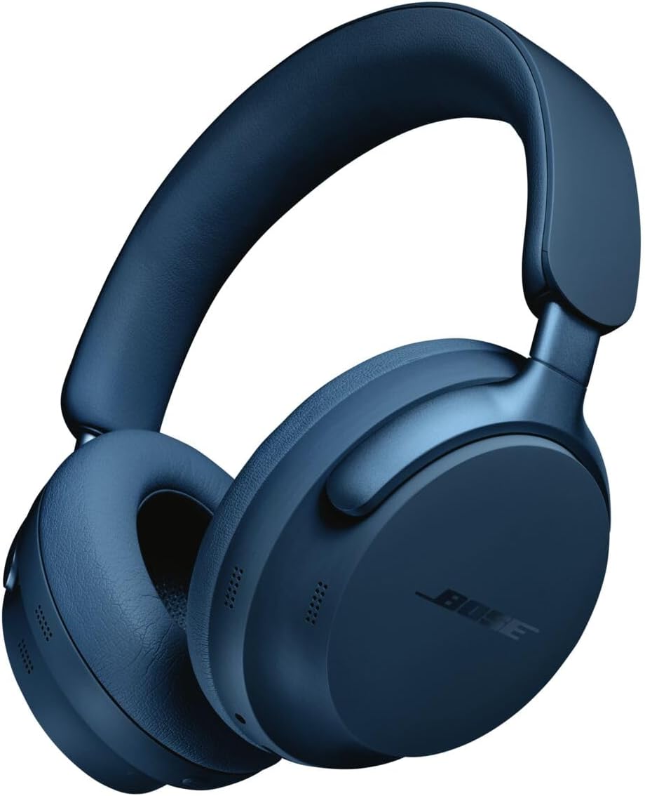 Wireless Noise Cancelling Over Ear Headphones Spatial Audio 24Hr Blue
