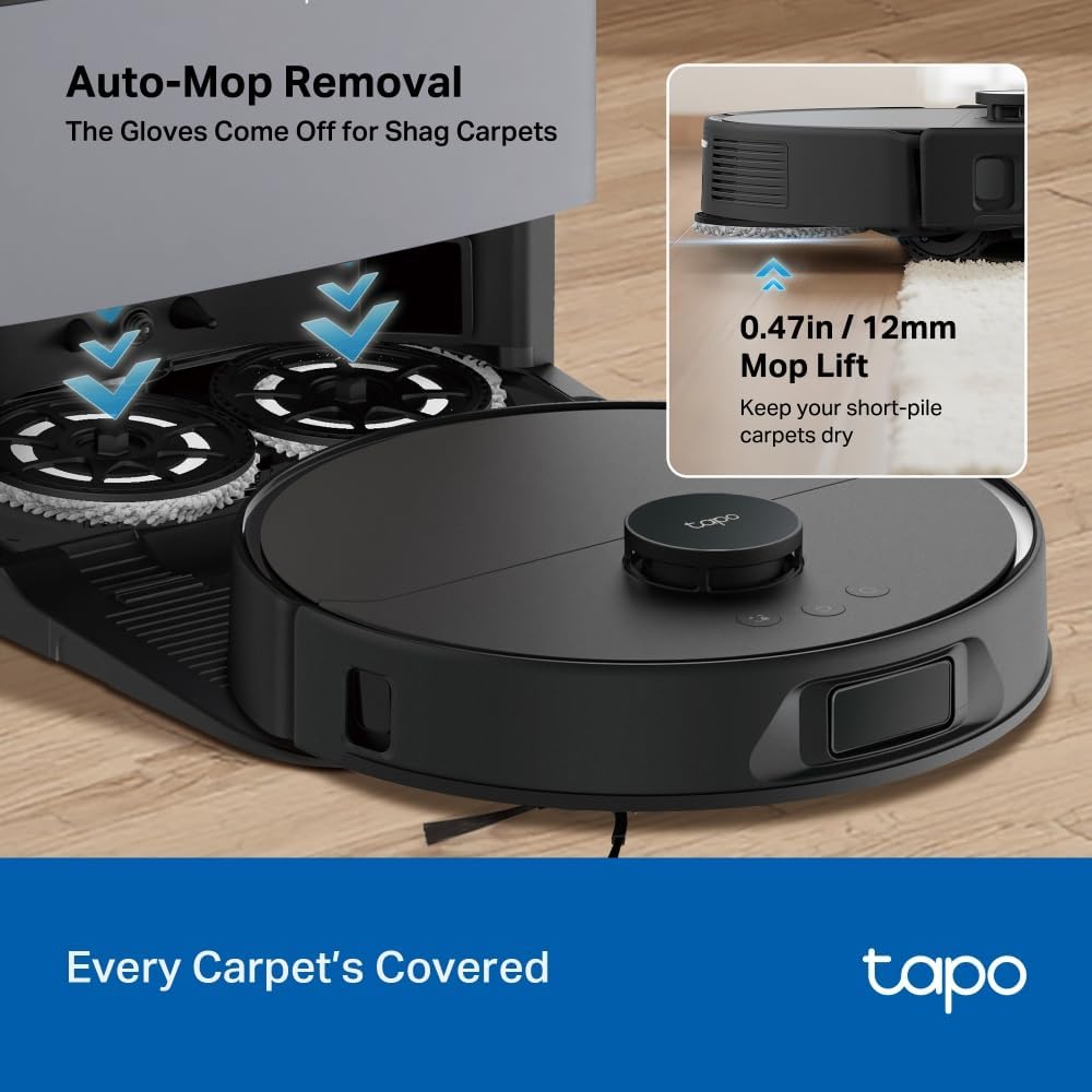 Robot Vacuum Mop Self Empty 15000Pa LiDAR Hot Wash Smart Clean