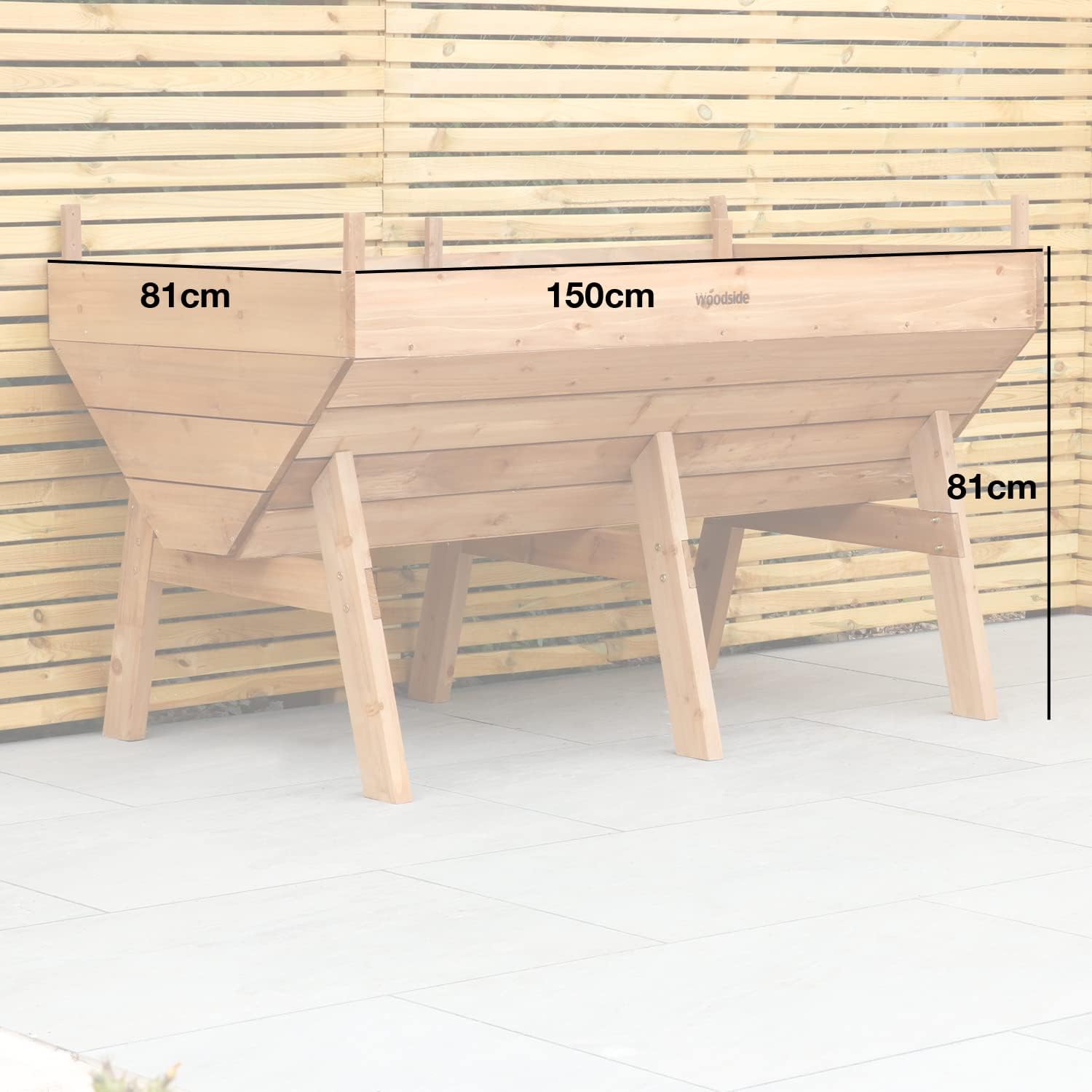 Large Raised Wooden Garden Bed 150cm Elevated Planter Box