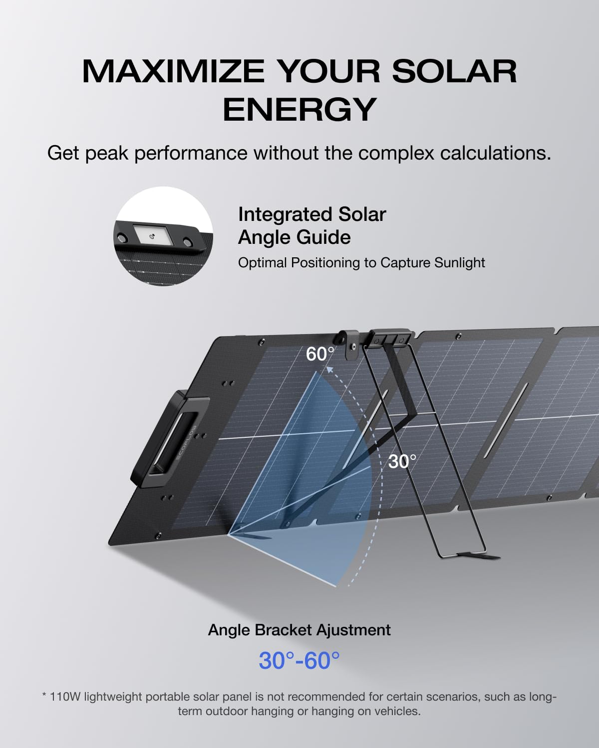 110W Portable Foldable Solar Panel IP68 Camping RV Charger