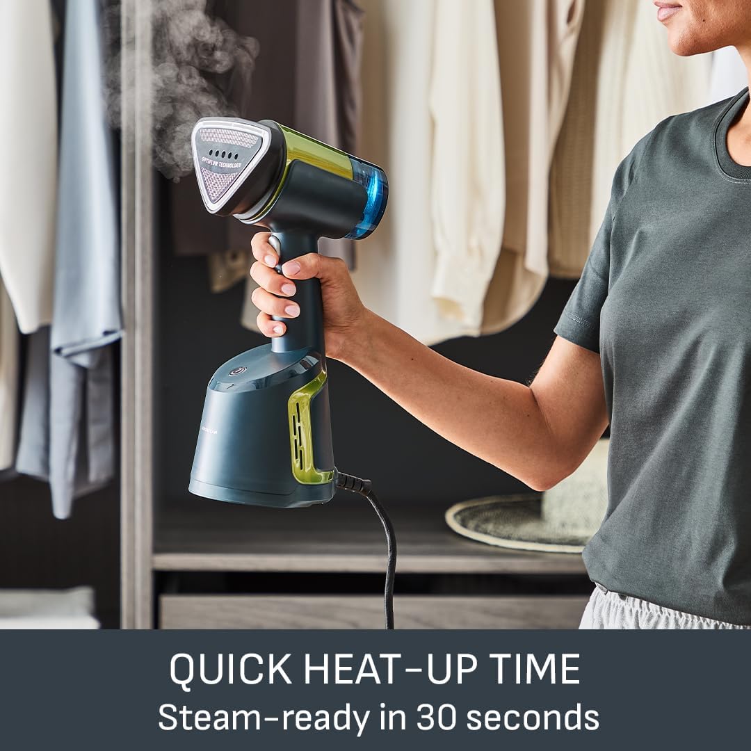 Handheld Clothes Steamer Suction Tech Heated Soleplate 30s Heat