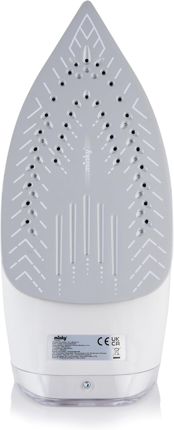 2200W Steam Iron Ceramic Soleplate 350ml Tank Anti Drip Self Clean
