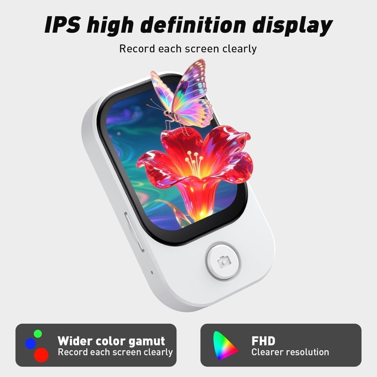 64GB MP3 Player Bluetooth 180° Camera Pedometer FM White - Kwikley