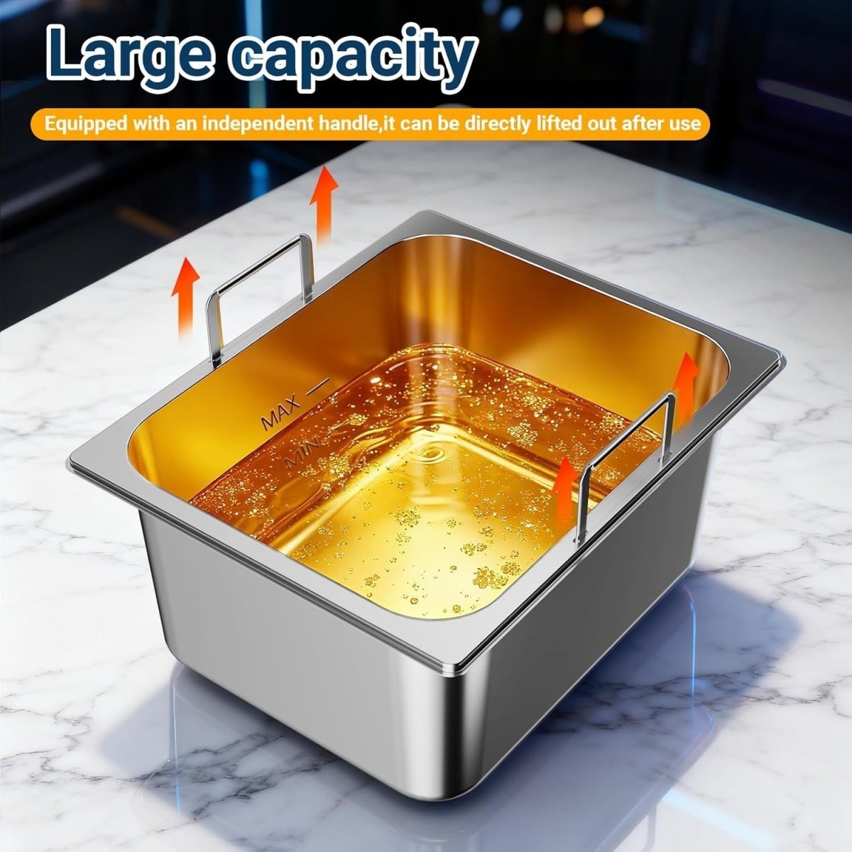6L Commercial Deep Fat Fryer 3000W Stainless Steel Chip Fryer - Kwikley