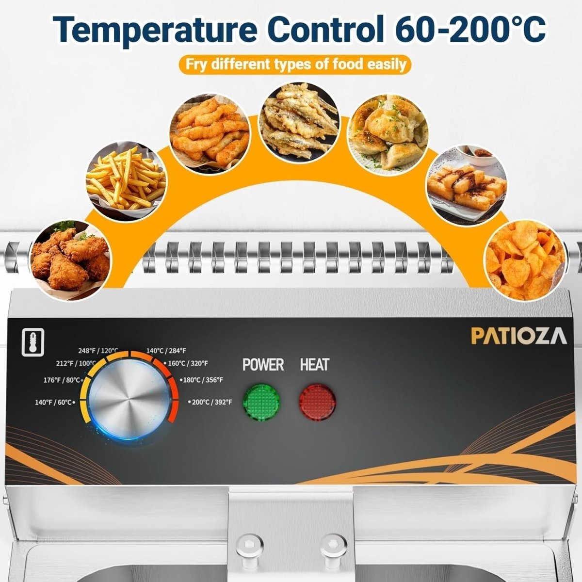 6L Commercial Deep Fat Fryer 3000W Stainless Steel Chip Fryer - Kwikley