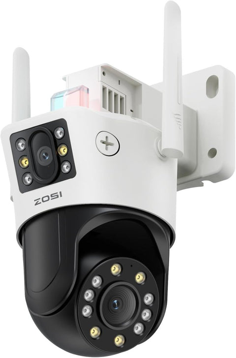 6MP Dual Lens WiFi Security Camera PTZ AI Tracking Color Night Vision