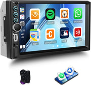 7" Double Din Car Stereo Wireless CarPlay Android Auto - Kwikley