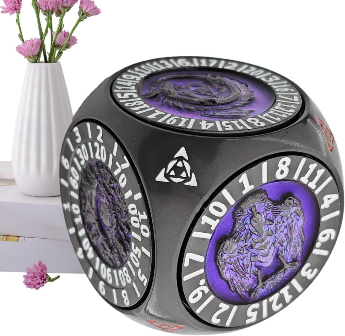 7 in 1 Metal Fidget Dice Spinner Geometric Rotating Game Stress Toy - Kwikley