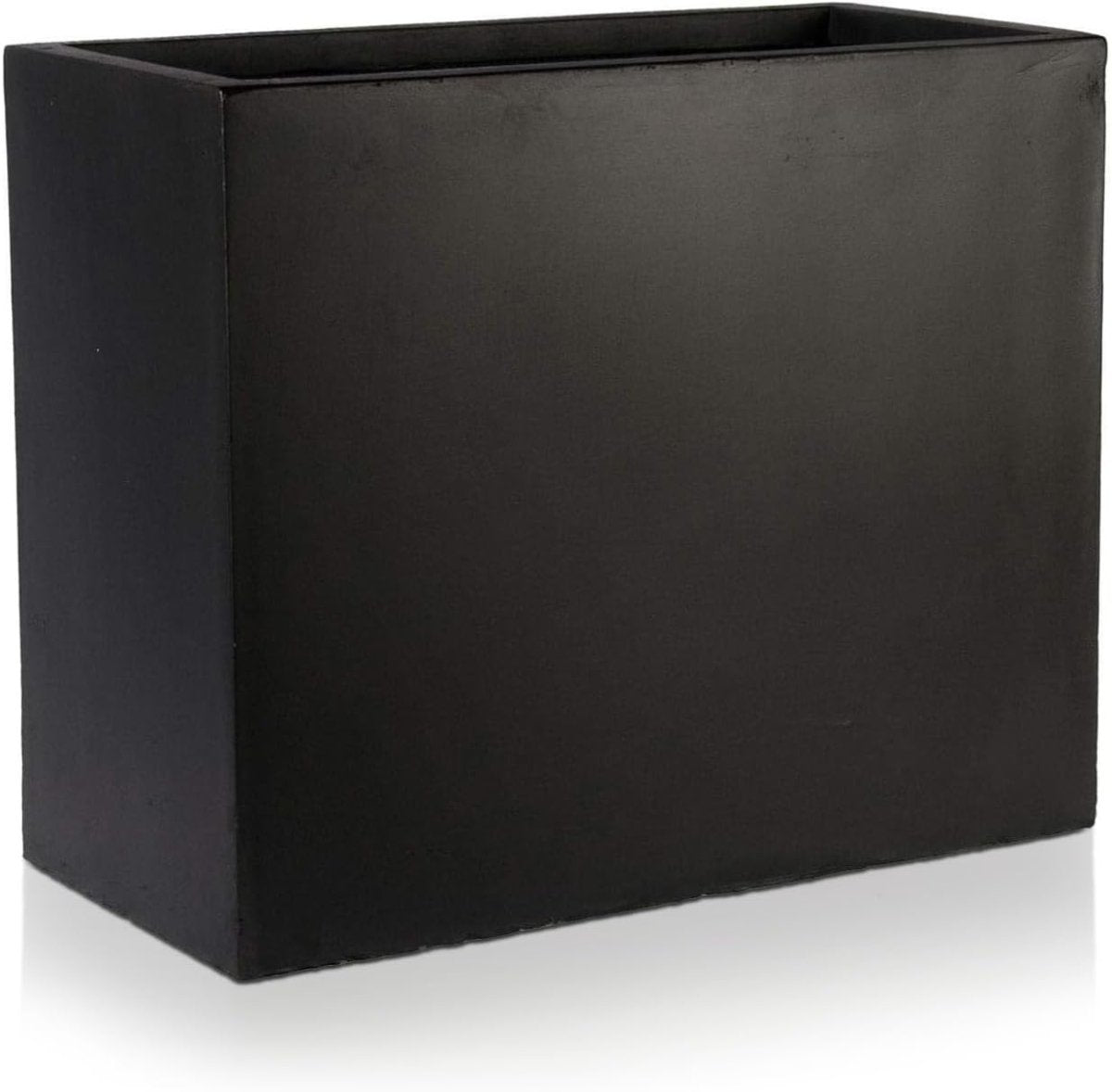 70cm Large Trough Planter Black Stone Effect Outdoor Plant Pot - Kwikley