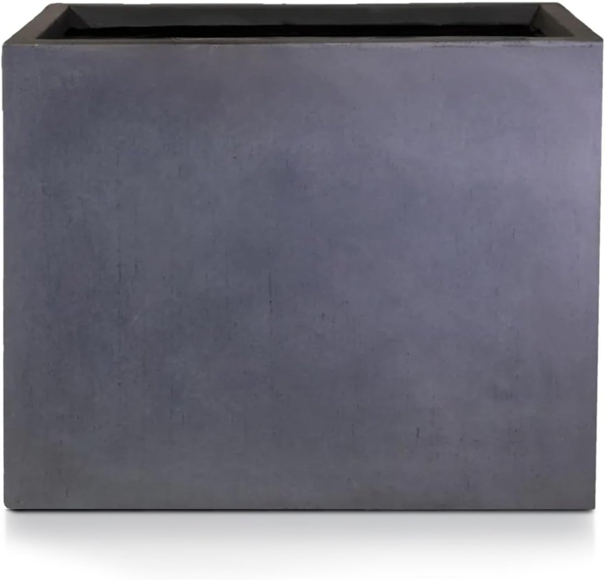 70cm Large Trough Planter Dark Grey Stone Effect Outdoor Pot - Kwikley