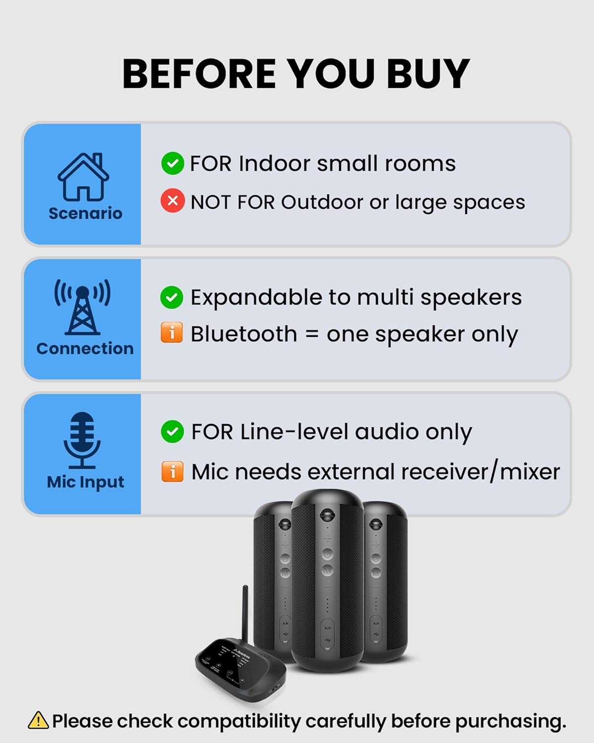 Multi Room Wireless Speaker System Bluetooth 3 Speakers