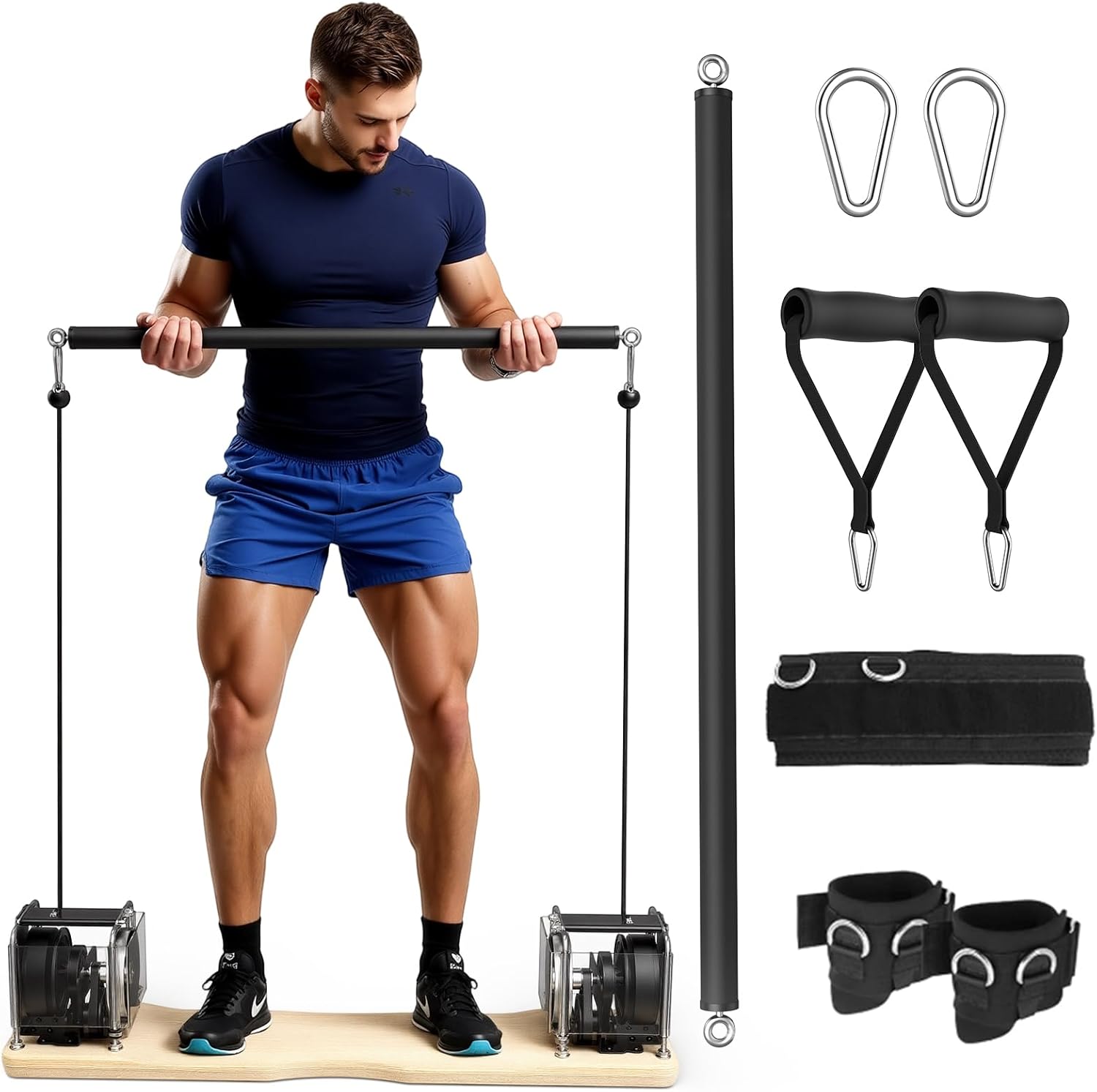 Portable Home Gym Strength Trainer Adjustable Resistance System