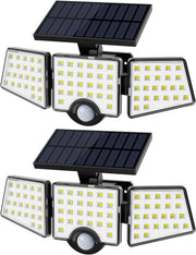 1200LM Solar Security Light Motion Sensor 3 Head IP65