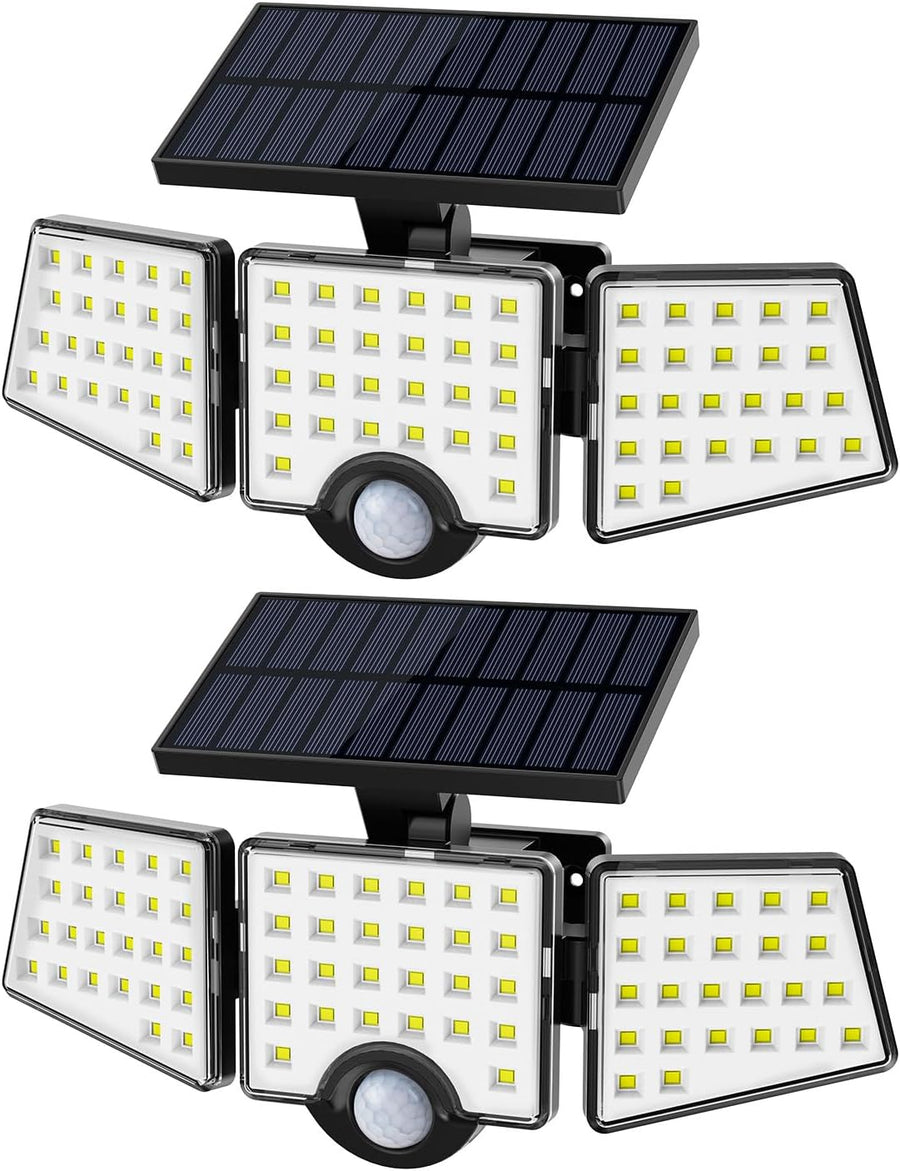 1200LM Solar Security Light Motion Sensor 3 Head IP65