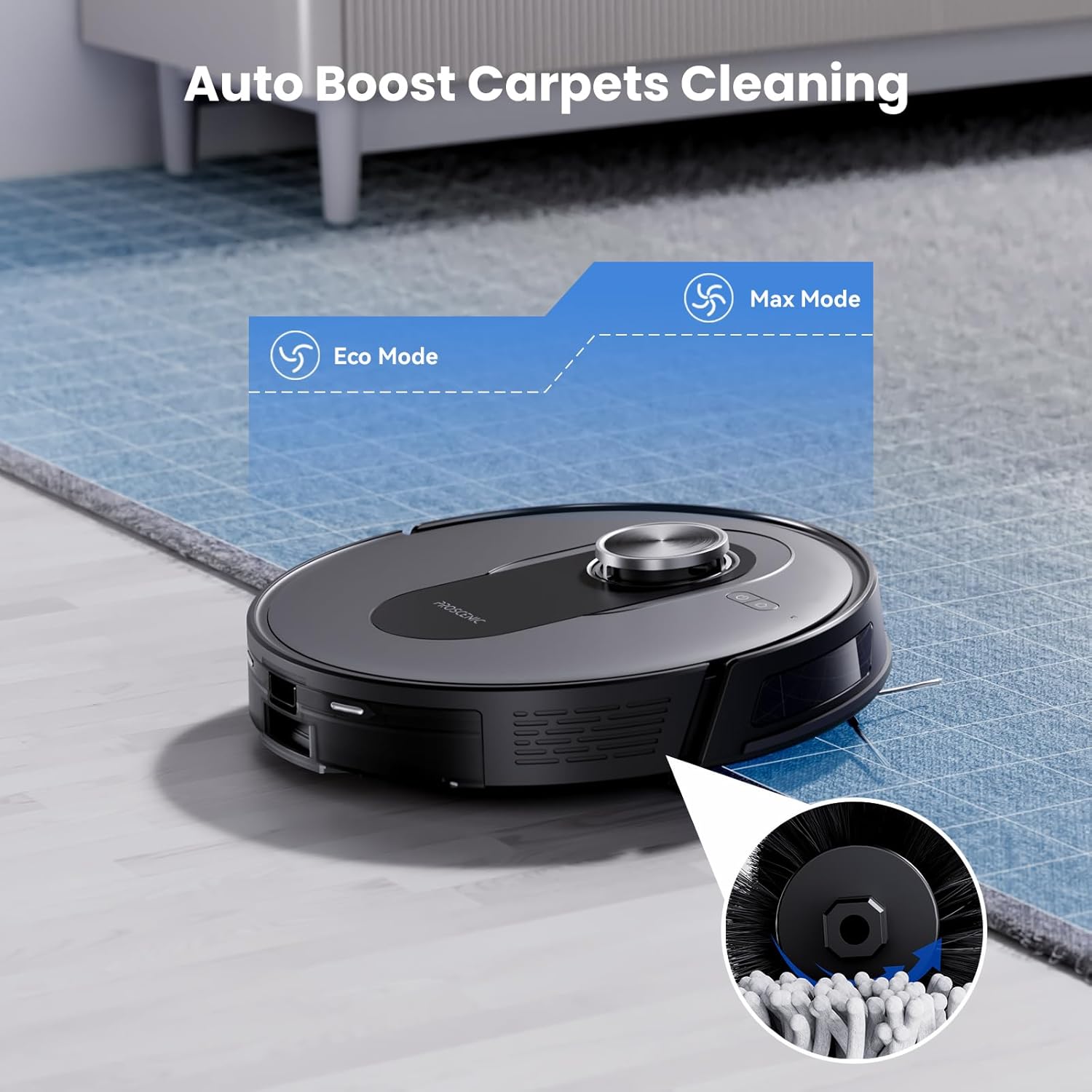 Robot Vacuum Mop 6000Pa LiDAR Mapping WiFi App Pet Hair Clean