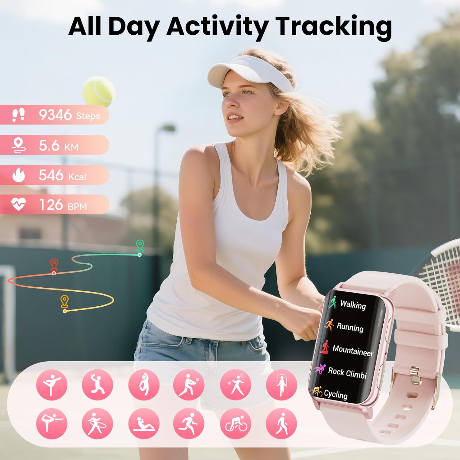 Curved Screen Smart Watch Bluetooth Call 100 Sports