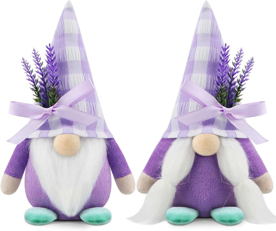 2Pcs Lavender Gonk Gnomes Plush Spring Easter Home Decor