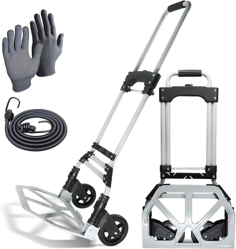 Portable Aluminium Sack Barrow Cart 80KG Foldable Hand Trolley