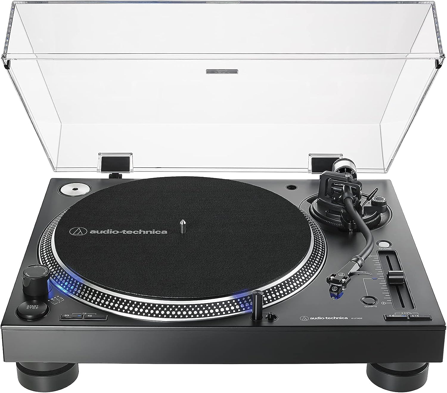 Professional Direct Drive DJ Turntable with S-Shaped Tonearm & Variable Pitch