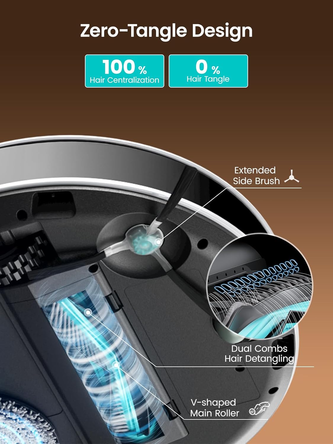 Robot Vacuum Mop Self Empty 12000Pa Auto Wash LiDAR WiFi