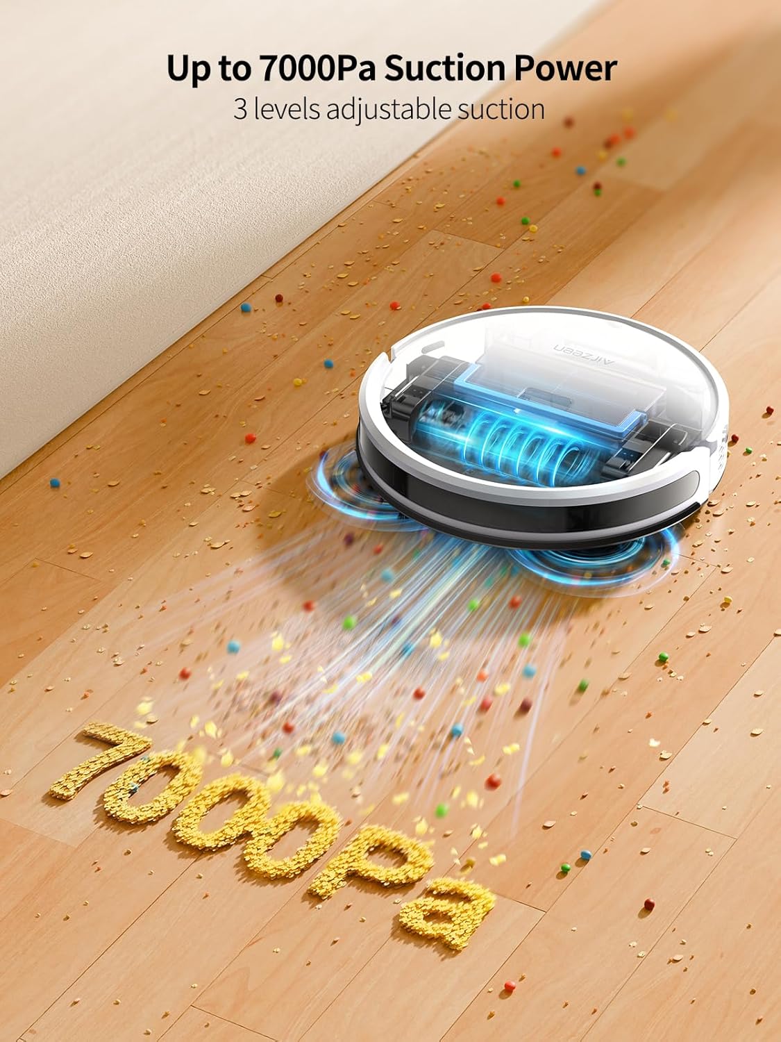 Robot Vacuum Mop 7000Pa LiDAR Mapping Ultra Slim App Alexa