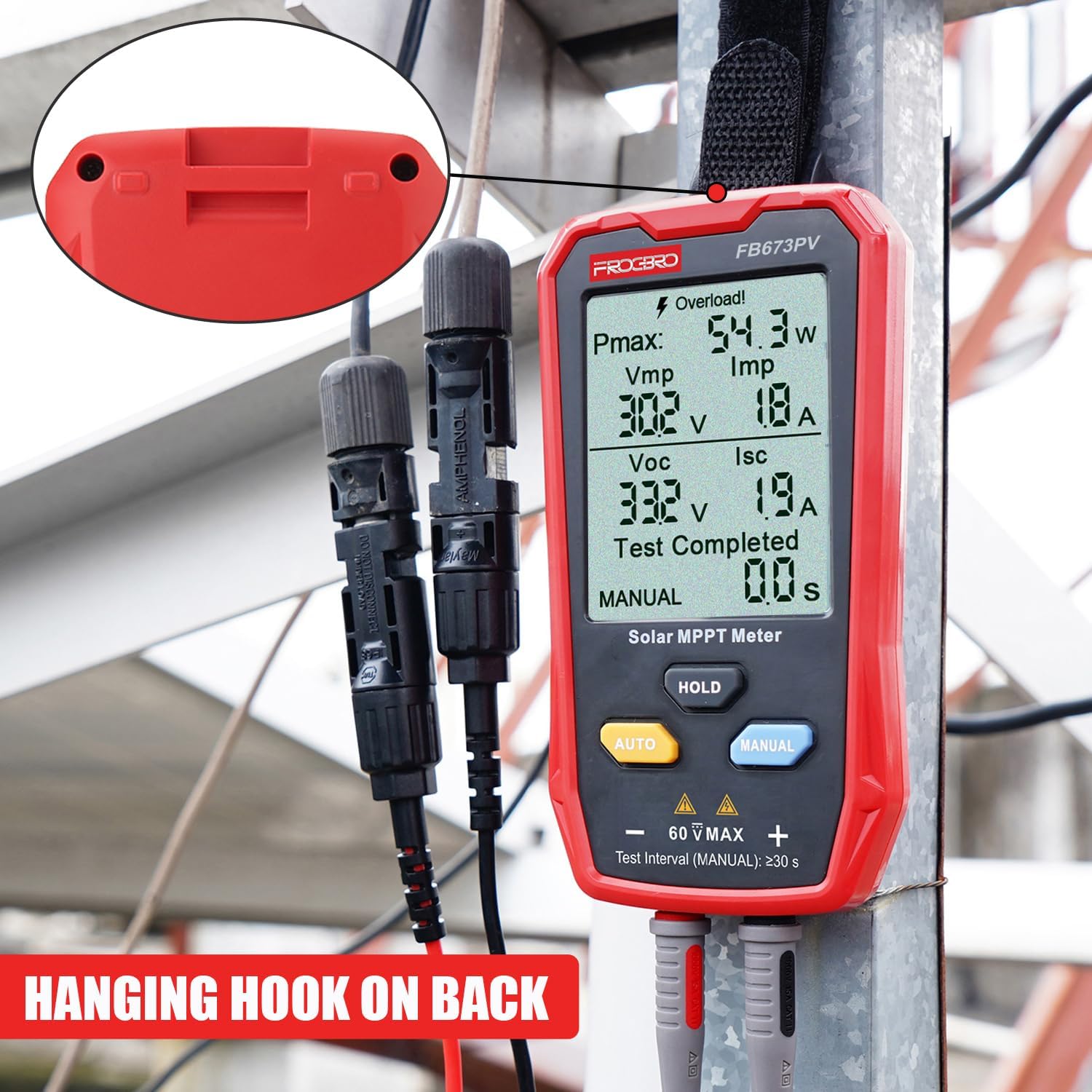 800W Solar Panel Tester Meter MPPT LCD PV Multimeter Tool