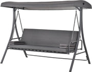 3 Seater Swing Chair Bed Convertible Canopy Grey