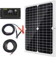 20W 12V Solar Panel Kit With 10A PWM Battery Charger