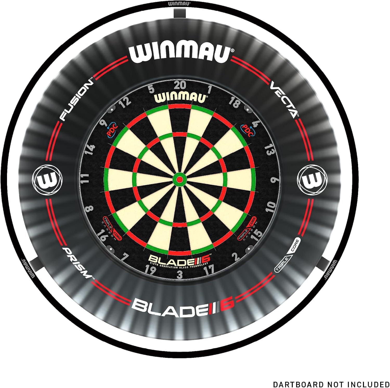 360 Dart Board LED Light Surround Ring Wall Protector Bundle