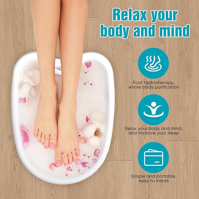 Ionic Foot Spa Detox Bath with Basin Portable Foot Soak Relax