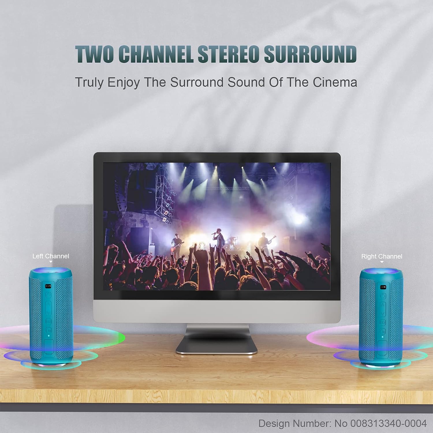 Wireless Bluetooth Speaker 24W Loud Bass RGB Lights IPX7 30H