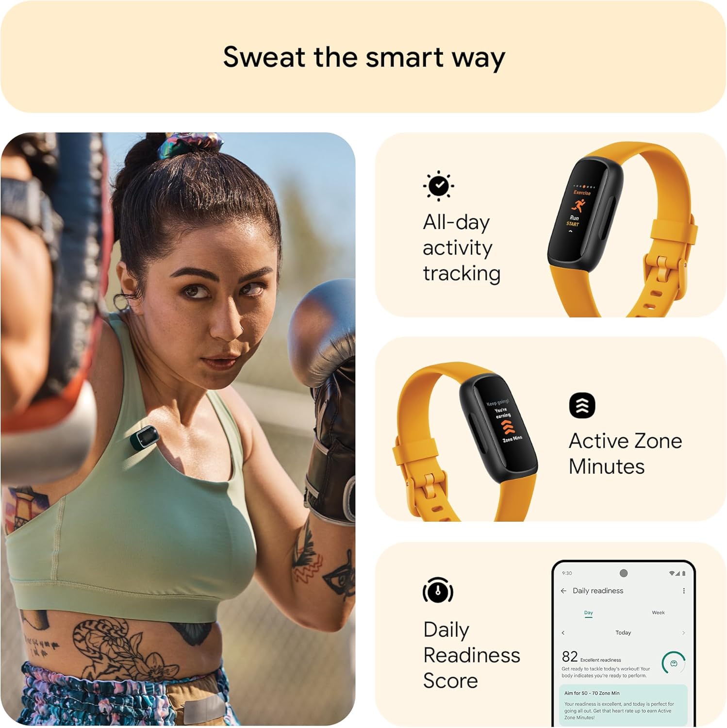Fitness Activity Tracker 10 Day Battery Sleep Stress