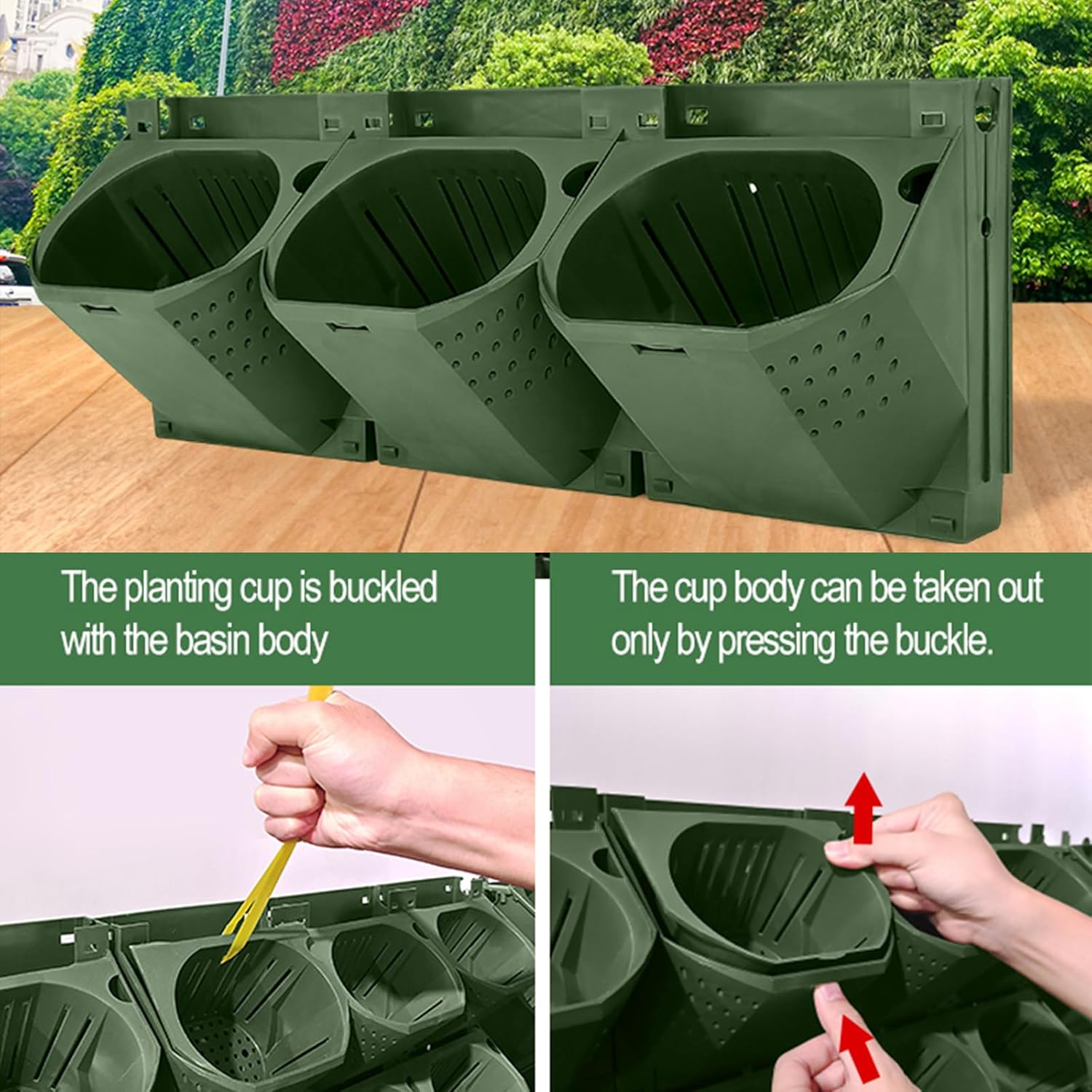 Vertical Garden Wall Planter 36 Pocket Self Watering Hanging Bags