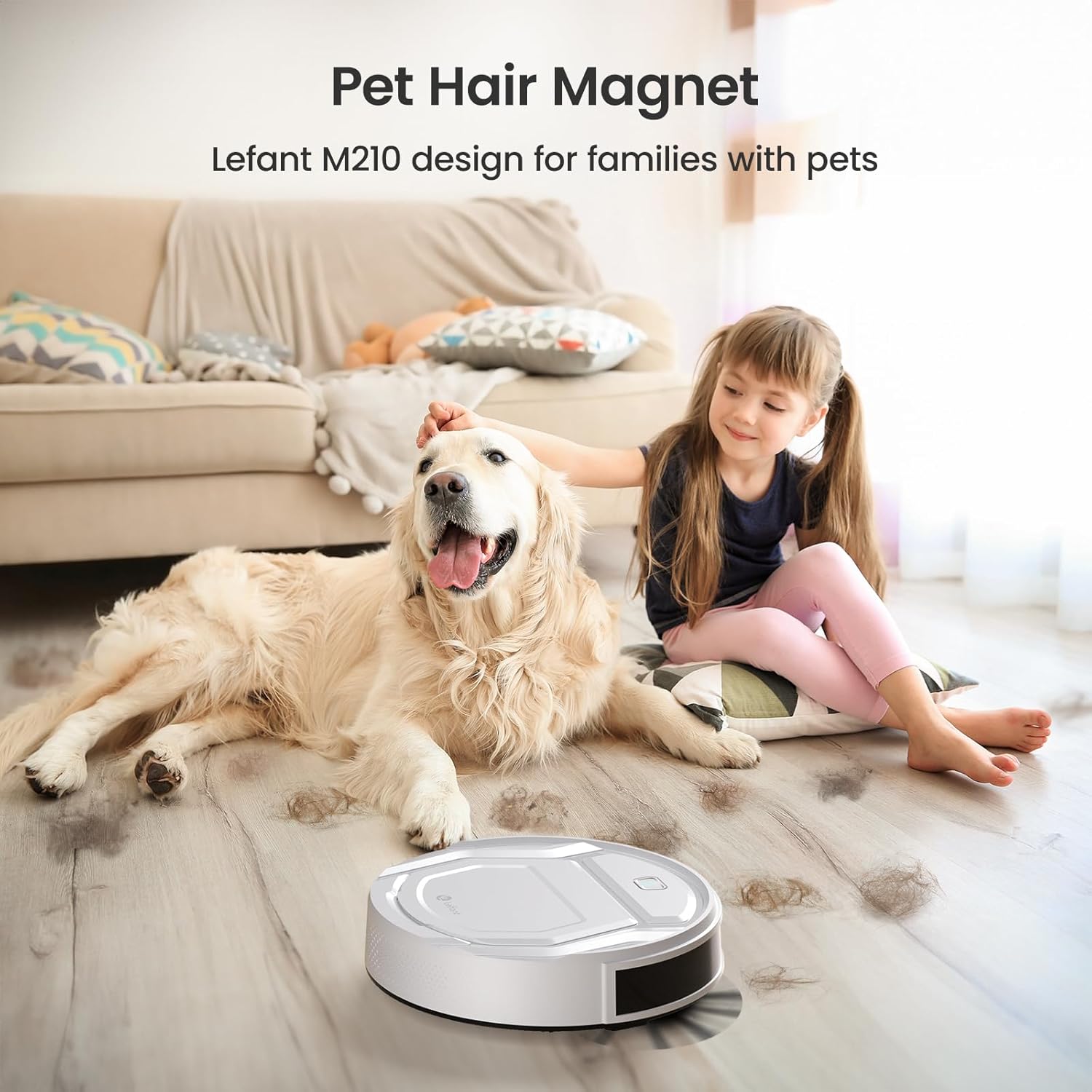 Robot Vacuum 2200Pa Slim Smart WiFi Pet Hair Cleaner