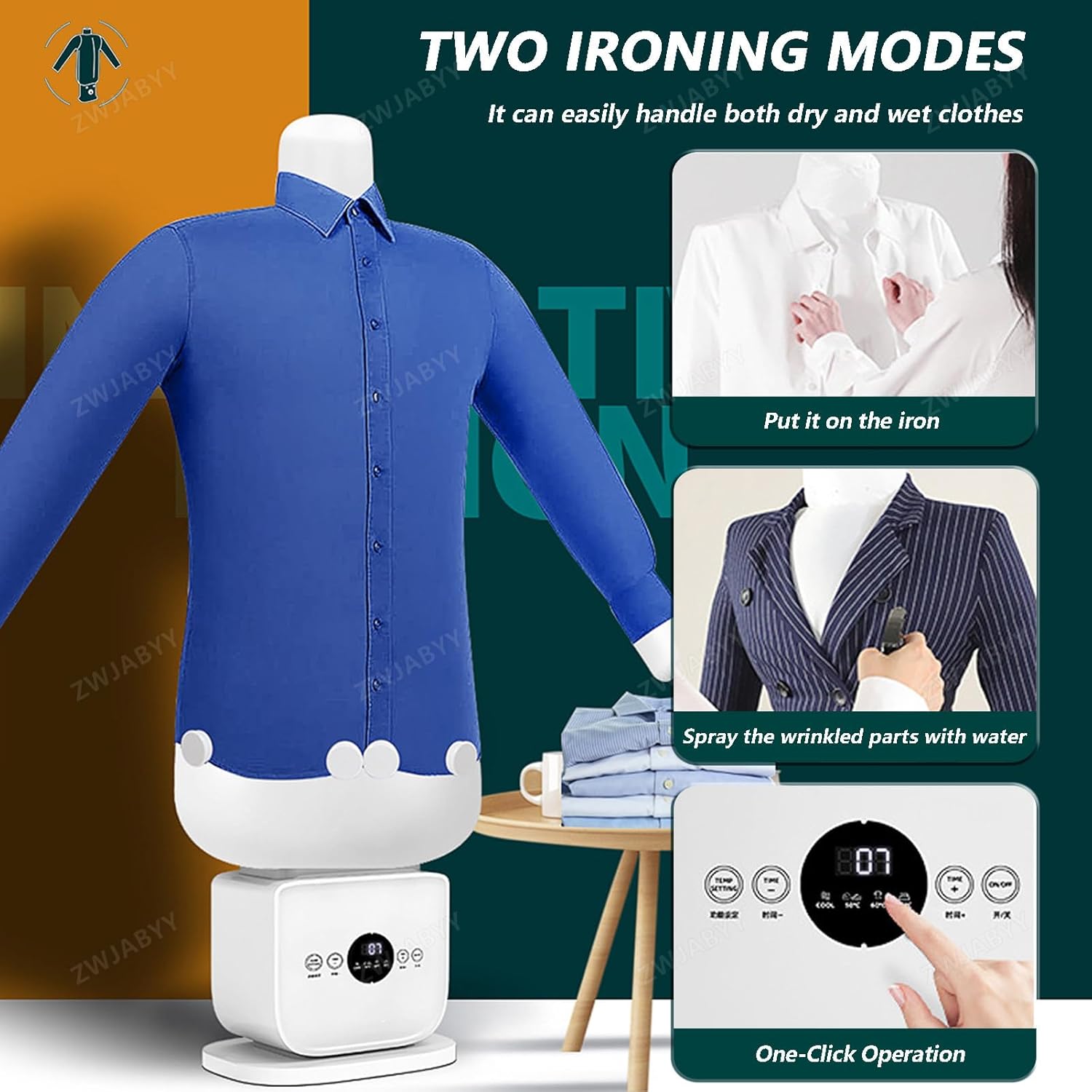 Automatic Garment Steamer Dryer Hands Free Wrinkle Remover Portable
