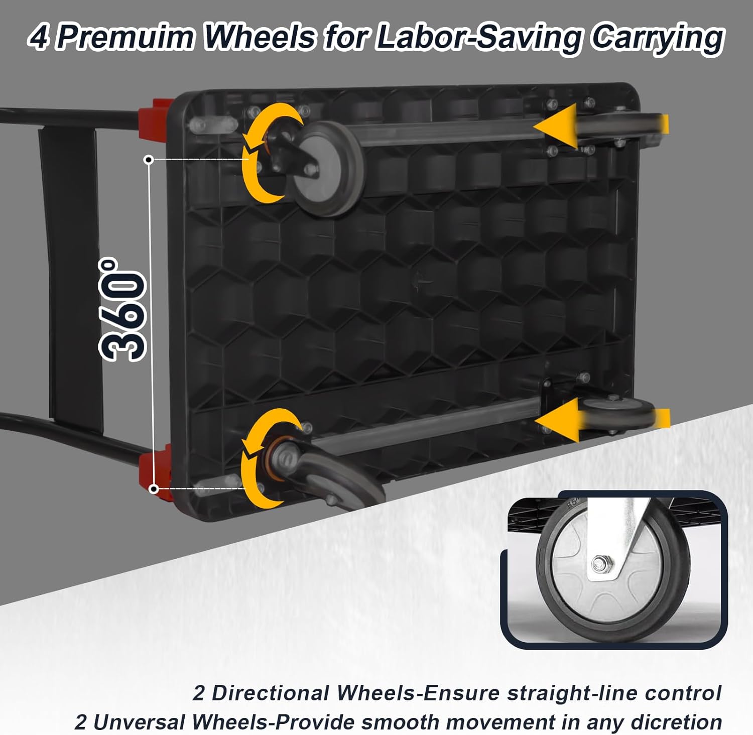 Heavy Duty Folding Platform Trolley 400KG Push Cart