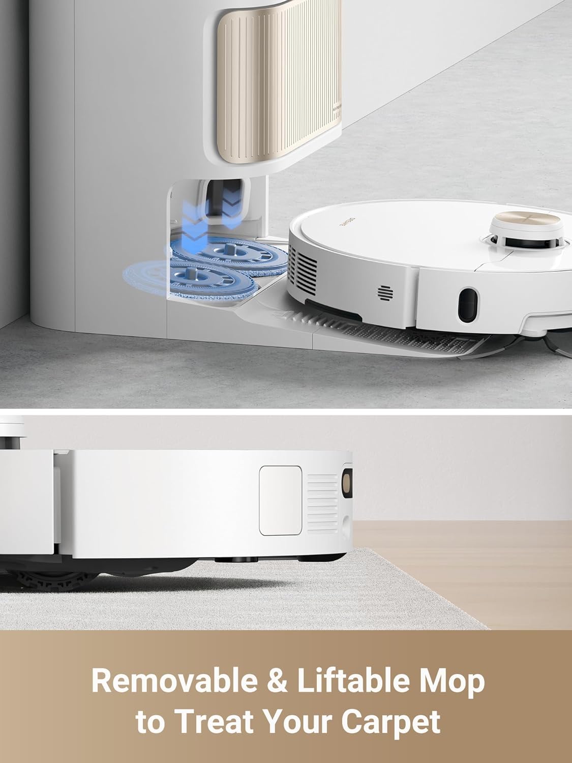 Robot Vacuum Mop Self Empty 11000Pa LiDAR Hot Wash Auto Clean