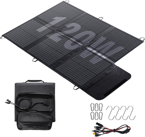 120W Foldable Solar Panel Charger IP67 Waterproof 3M Cable