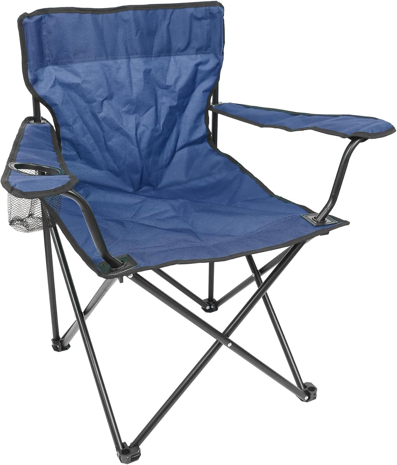 Folding Camping Chairs Pack of 4 Navy Canvas Outdoor Seats
