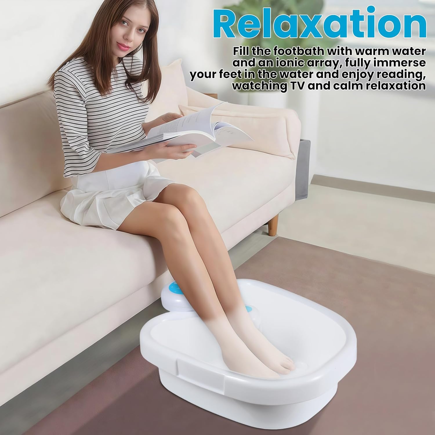 Ionic Foot Spa Detox Bath Machine Portable Ion Foot Soak Relax