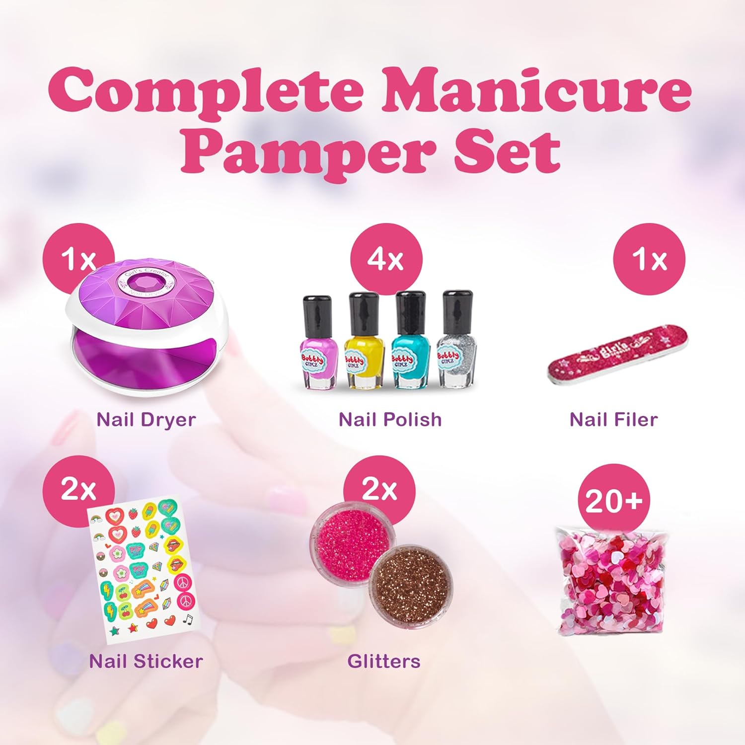 Kids Spa Kit Girls Foot Spa Nail Set 42pc Pedicure Manicure Toy
