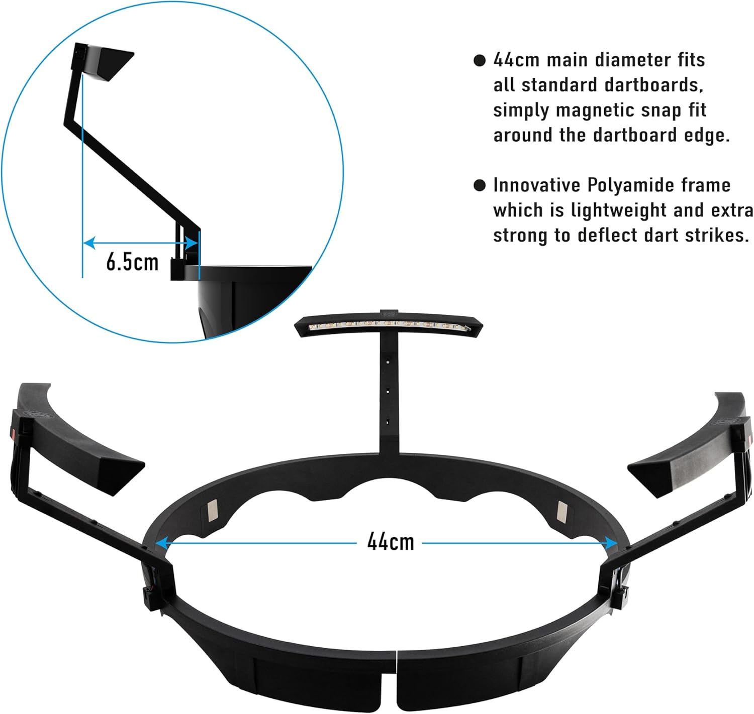 Dartboard LED Ring Light 360 Shadowless Lighting Universal Fit