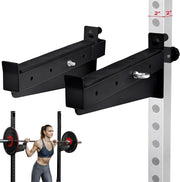 Power Rack Safety Spotter Arms Heavy Duty Barbell Catch Pair