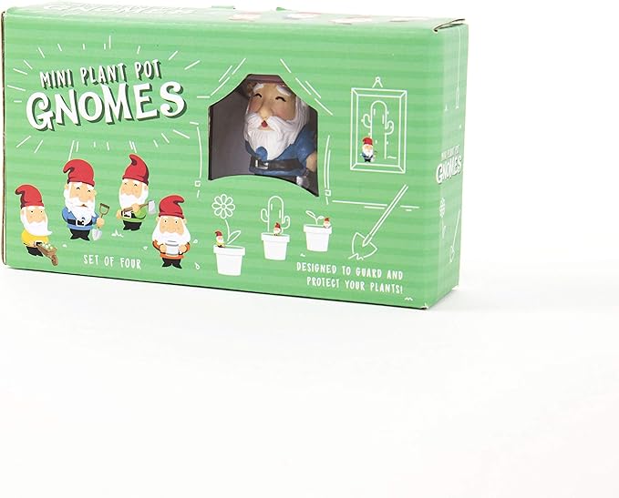 4Pcs Gnome Plant Pot Decor Clip Mini Garden Ornament Set
