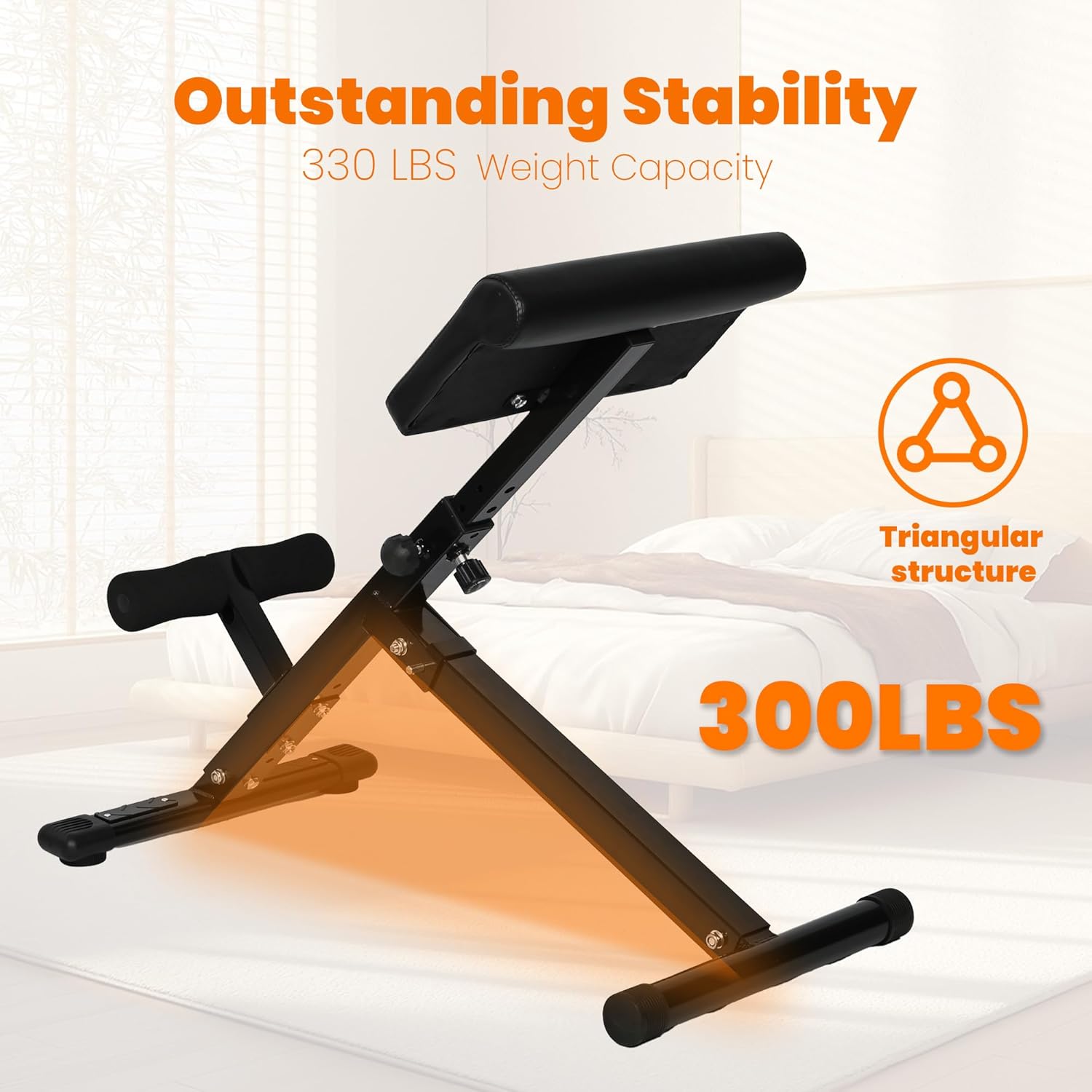 Roman Chair Hyperextension Bench Foldable Back Extension Sit Up Bench