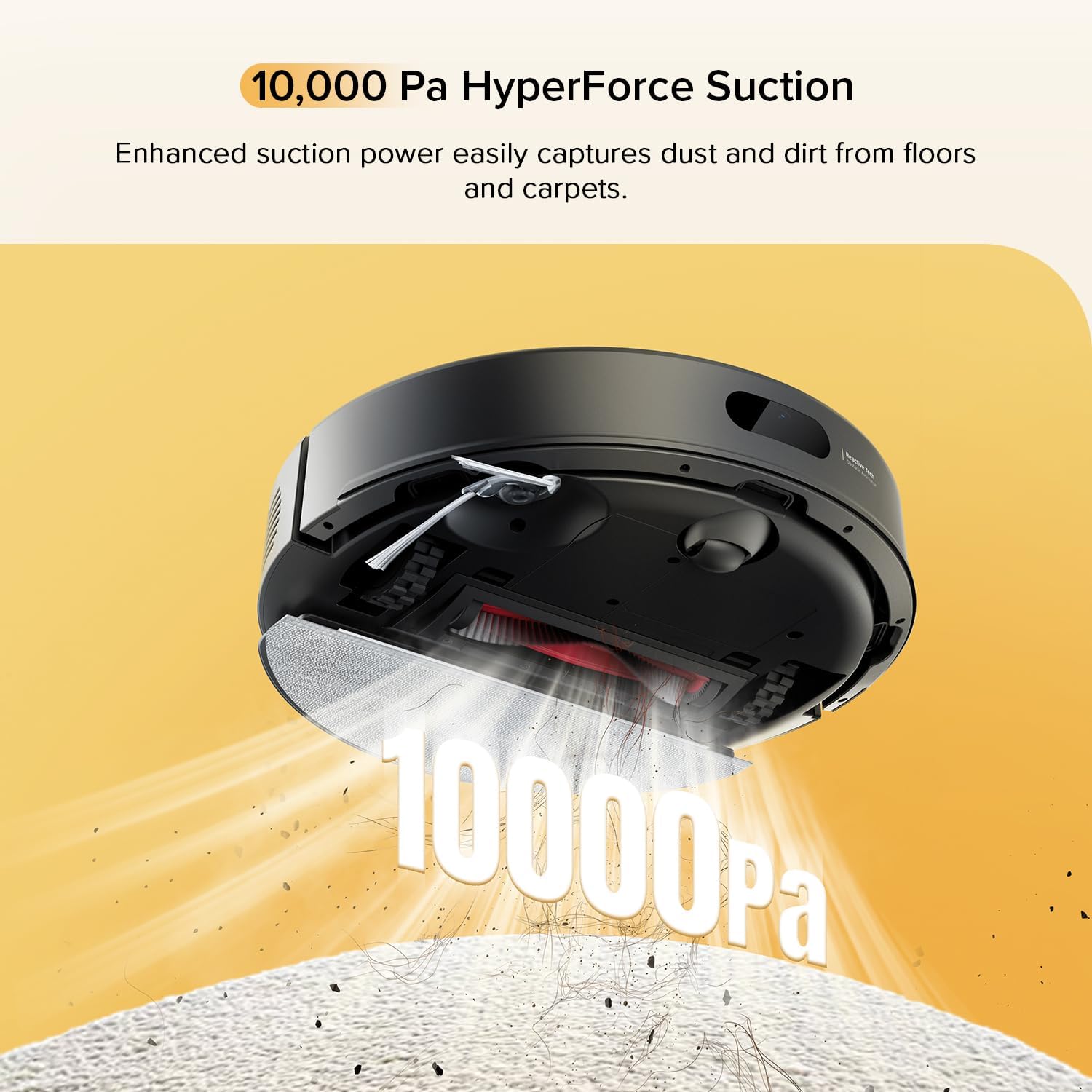Robotic Vacuum Mop 10000Pa LiDAR Smart Mapping App Pet Hair