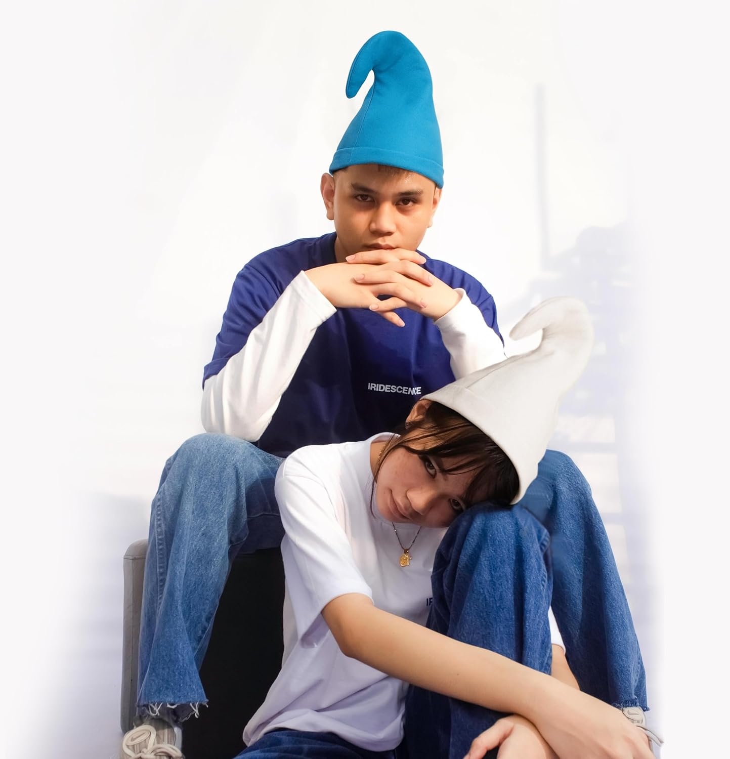 Kids Gnome Hat Costume Blue Fancy Dress Party Halloween