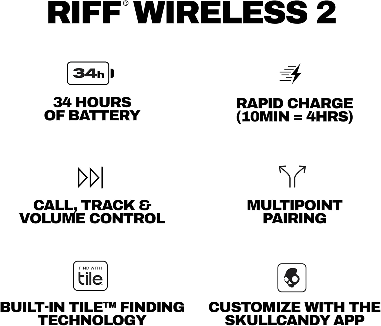 Wireless On Ear Bluetooth Headphones 34 Hour Battery Foldable