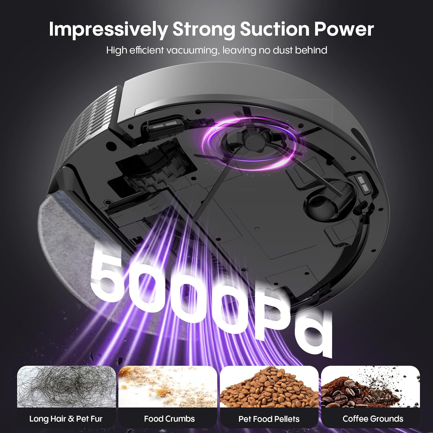 Robot Vacuum Mop Self Empty 5000Pa LiDAR Mapping WiFi Smart Clean