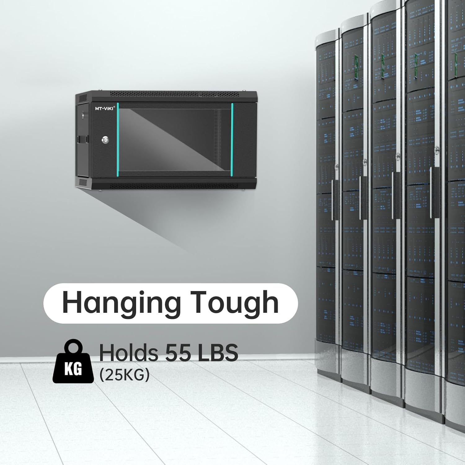 6U Wall Mount Server Cabinet 19in Vented Lockable Rack